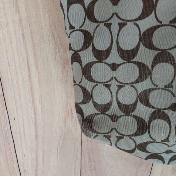 Coach Printed Signature Canvas and Calf Leather Tote - Picture 9 of 15